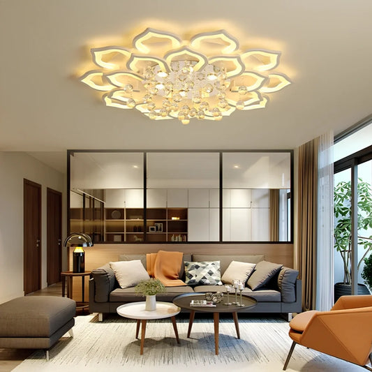 Lotus Flower Crystal Chandelier
