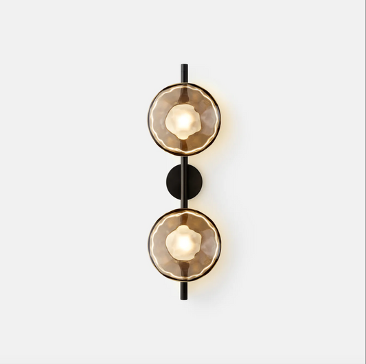 Contemporary glass wall light for living room