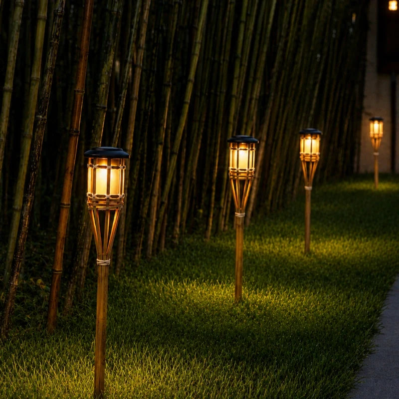 Solar Bamboo Torch Light