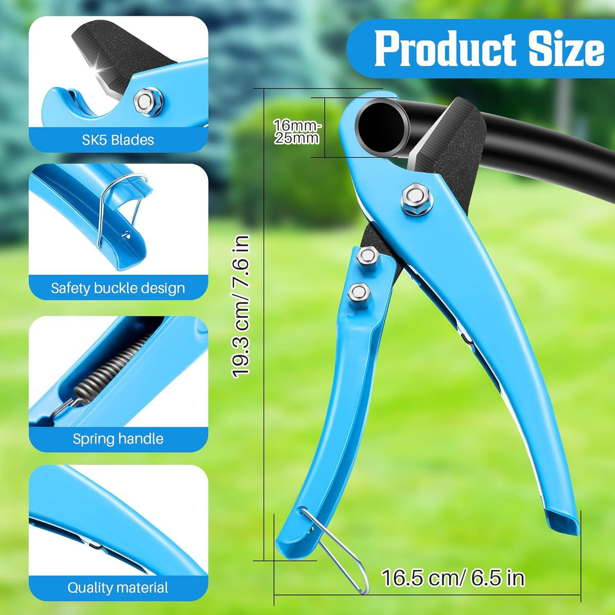 1/4" Drip Irrigation Tool Kit – Tubing Cutter, 4mm Hole Punch & 4/7mm Tube Insertion Tool