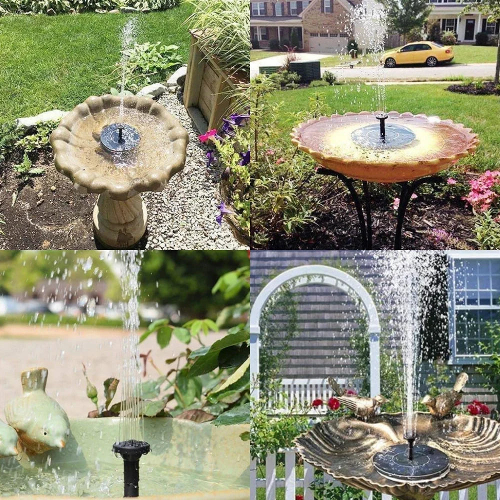 Solar Water Fountain with LED Lights