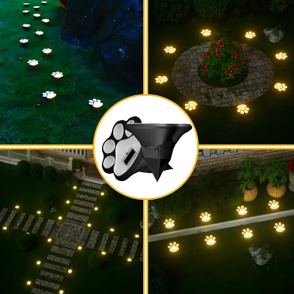 Solar Paw Garden Light