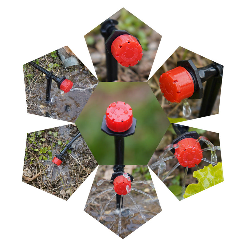 Adjustable Drip Irrigation Emitters – 8-Hole Watering Drippers