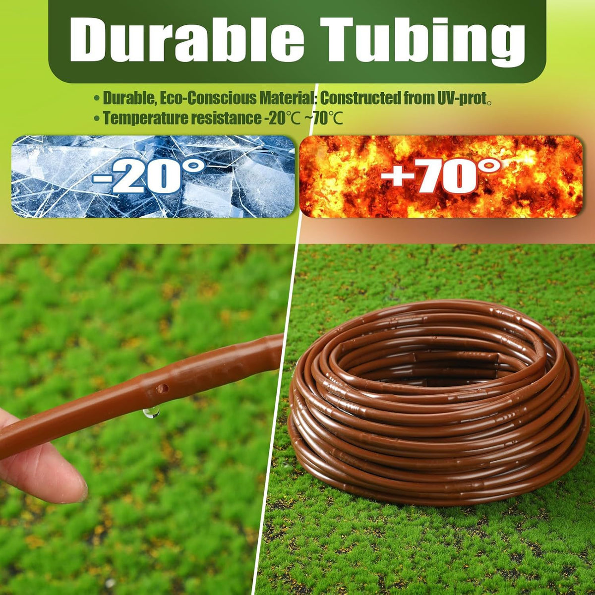 100FT 1/4" Punched Drip Irrigation Tubing