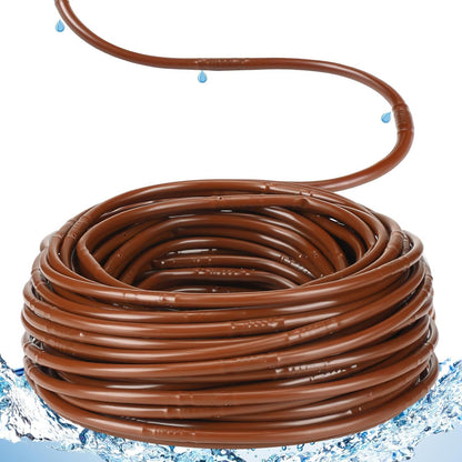 100FT 1/4" Punched Drip Irrigation Tubing