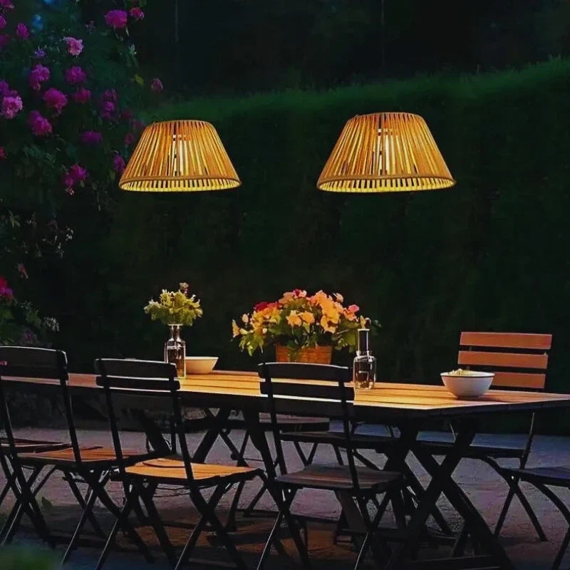 Solar Rattan Lantern Light