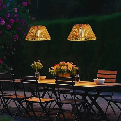 Solar Rattan Lantern Light