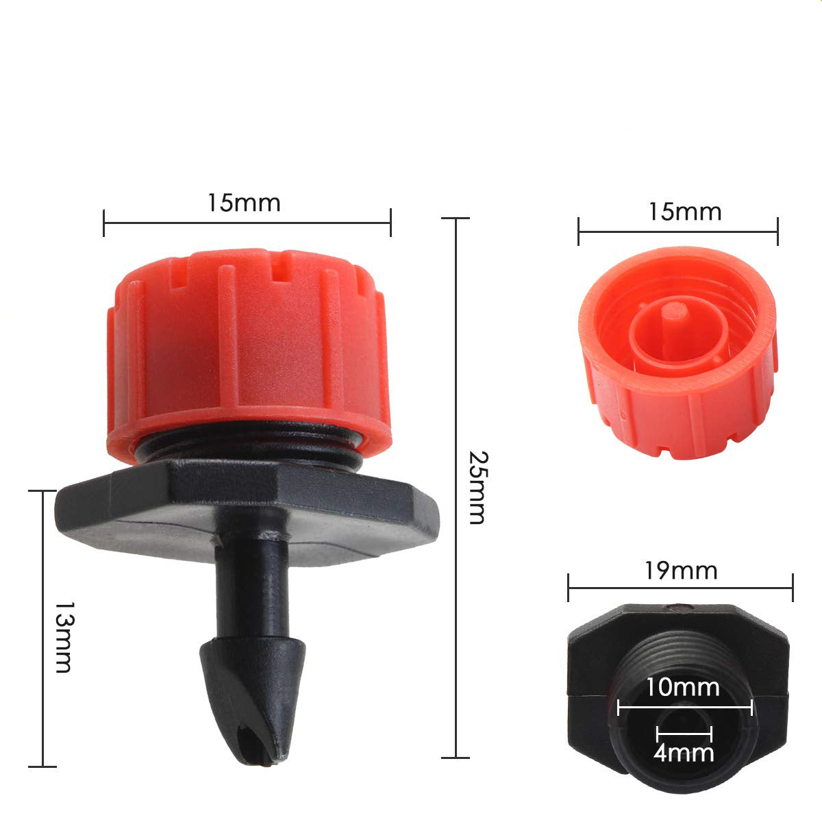 Adjustable Drip Irrigation Emitters – 8-Hole Watering Drippers