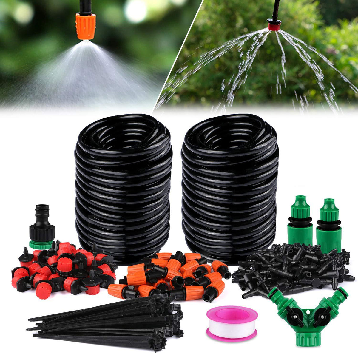 Dual 15M/49FT Drip Irrigation Kit