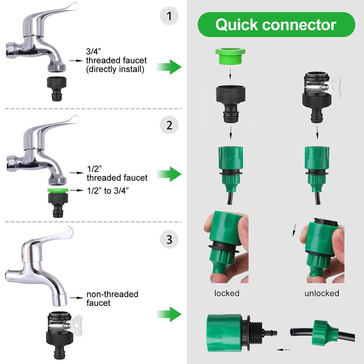 Dual 15M/49FT Drip Irrigation Kit