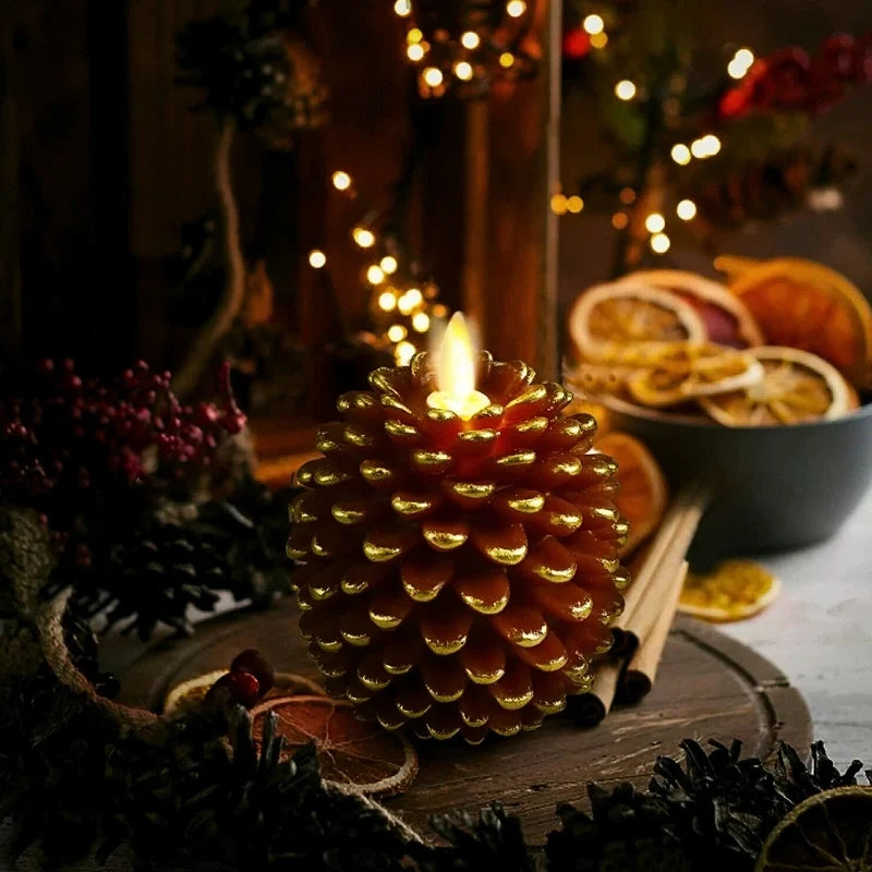 ForestHearth™ Flameless Pinecone Candles