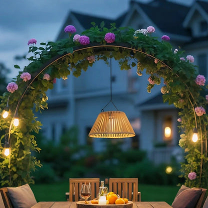Solar Rattan Lantern Light