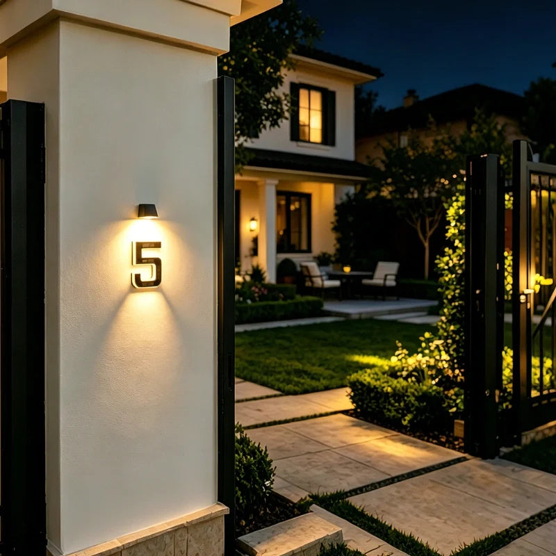 Solar House Number Light
