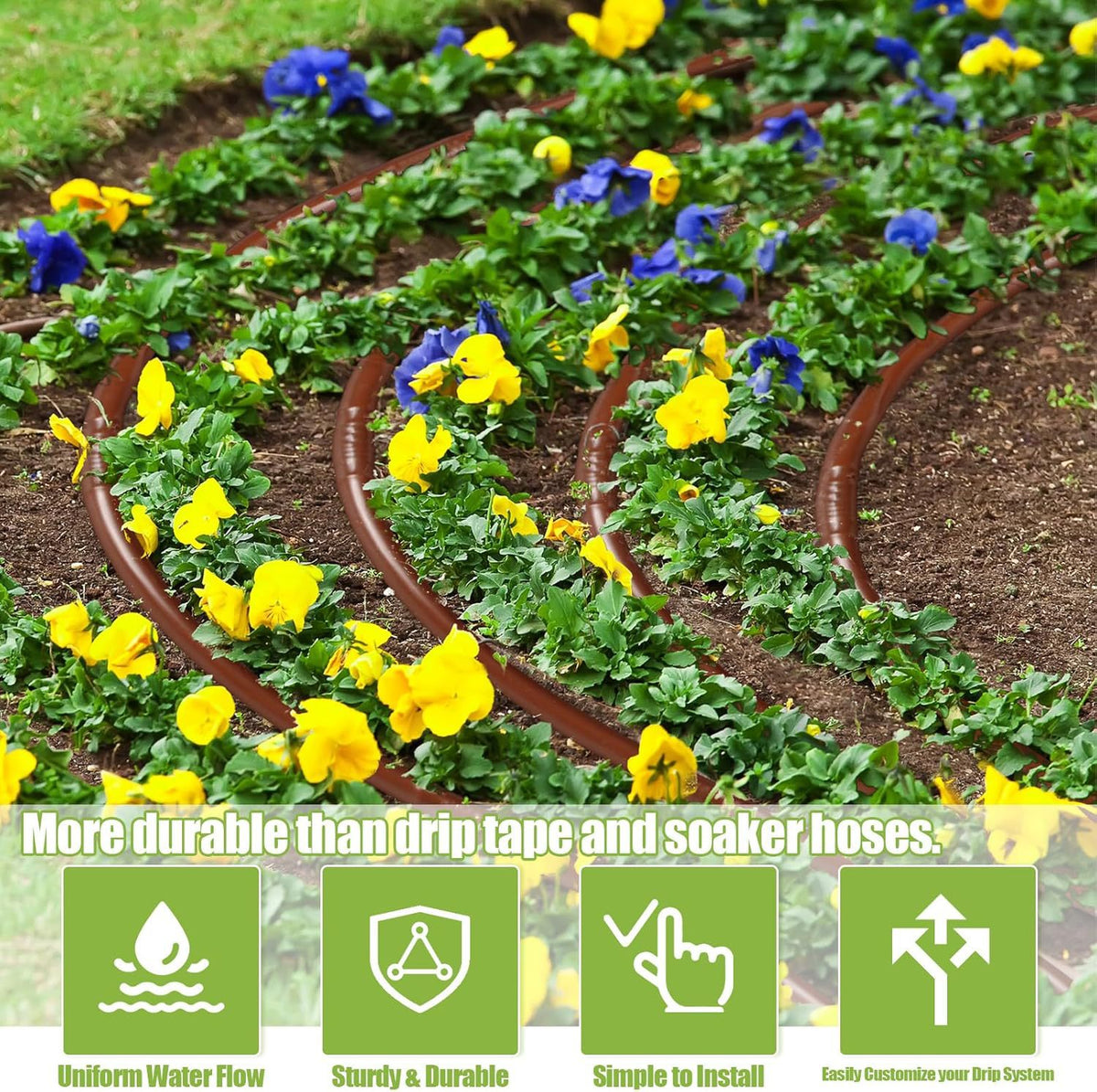 100FT 1/4" Punched Drip Irrigation Tubing
