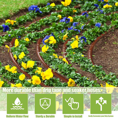 100FT 1/4" Punched Drip Irrigation Tubing