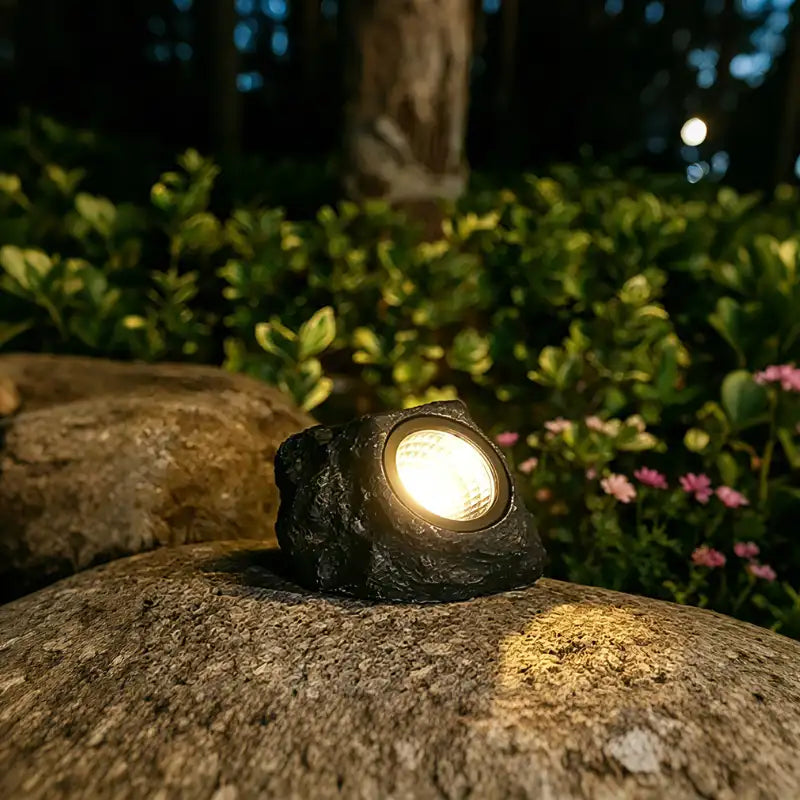 Solar Stone Garden Light