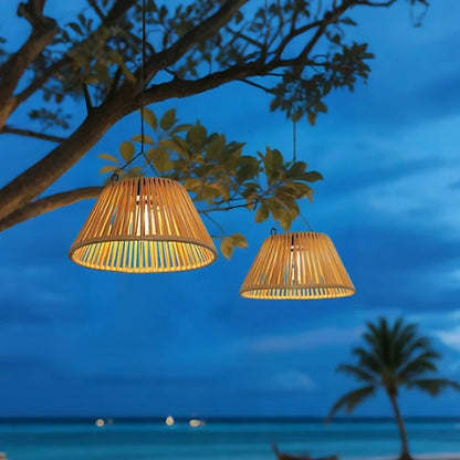 Solar Rattan Lantern Light