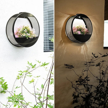 Solar Planter Wall Light