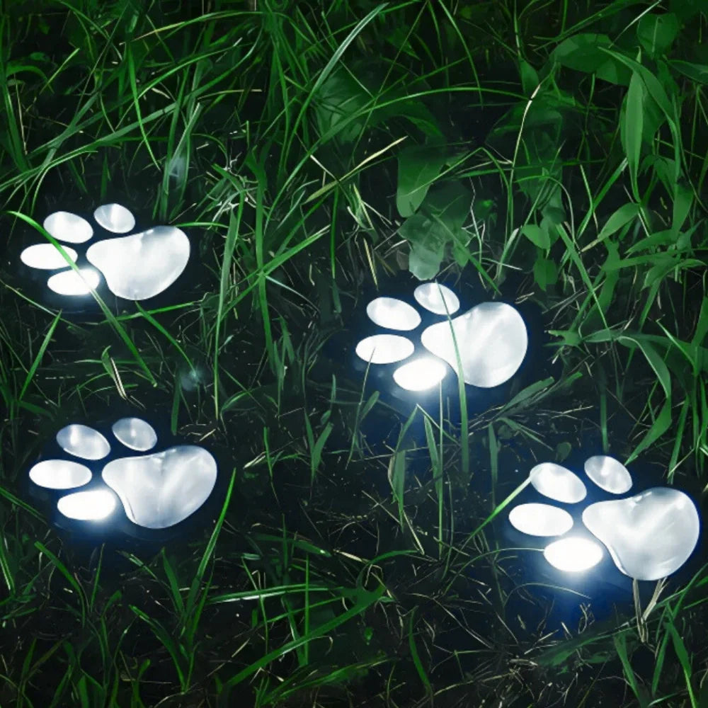 Solar Paw Garden Light