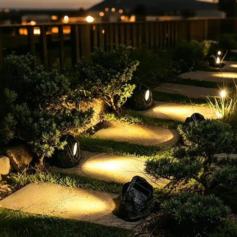 Solar Stone Garden Light