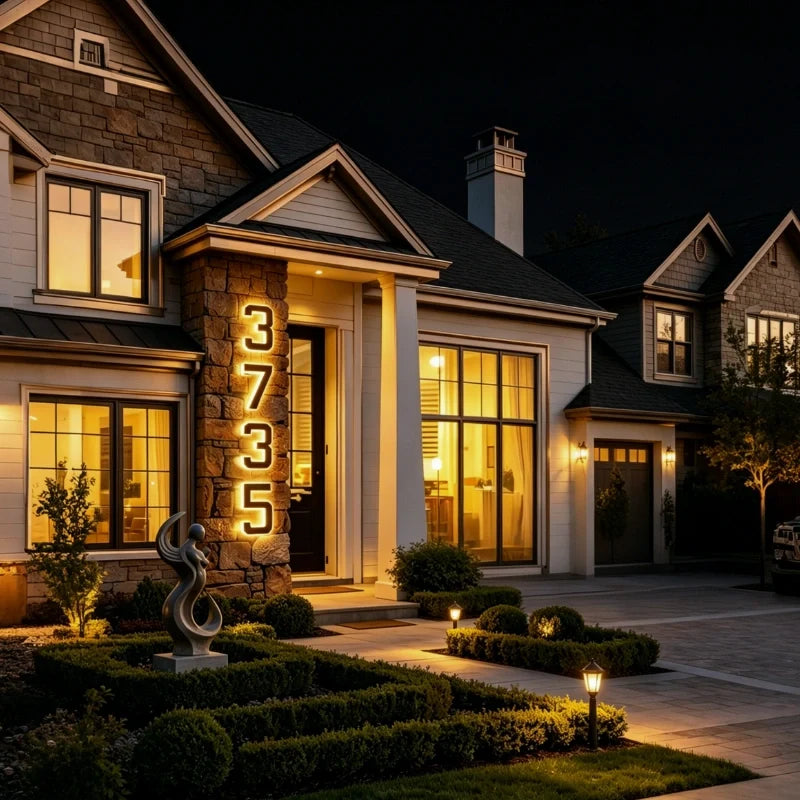 Solar House Number Light
