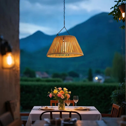 Solar Rattan Lantern Light