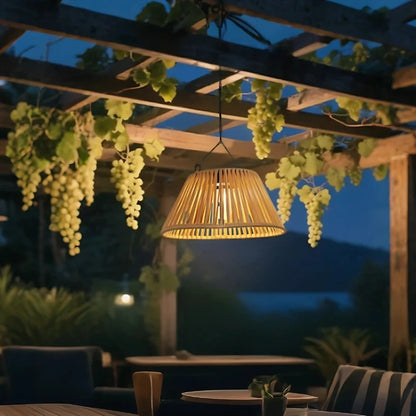 Solar Rattan Lantern Light