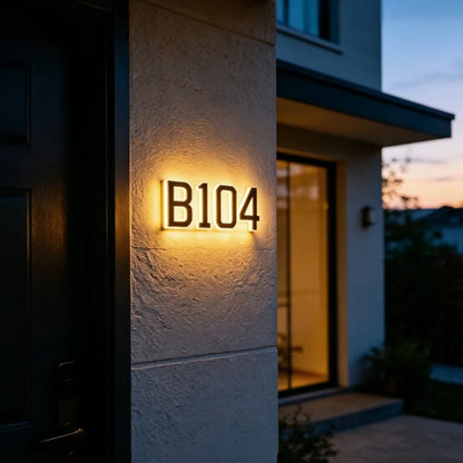 Solar House Number Light