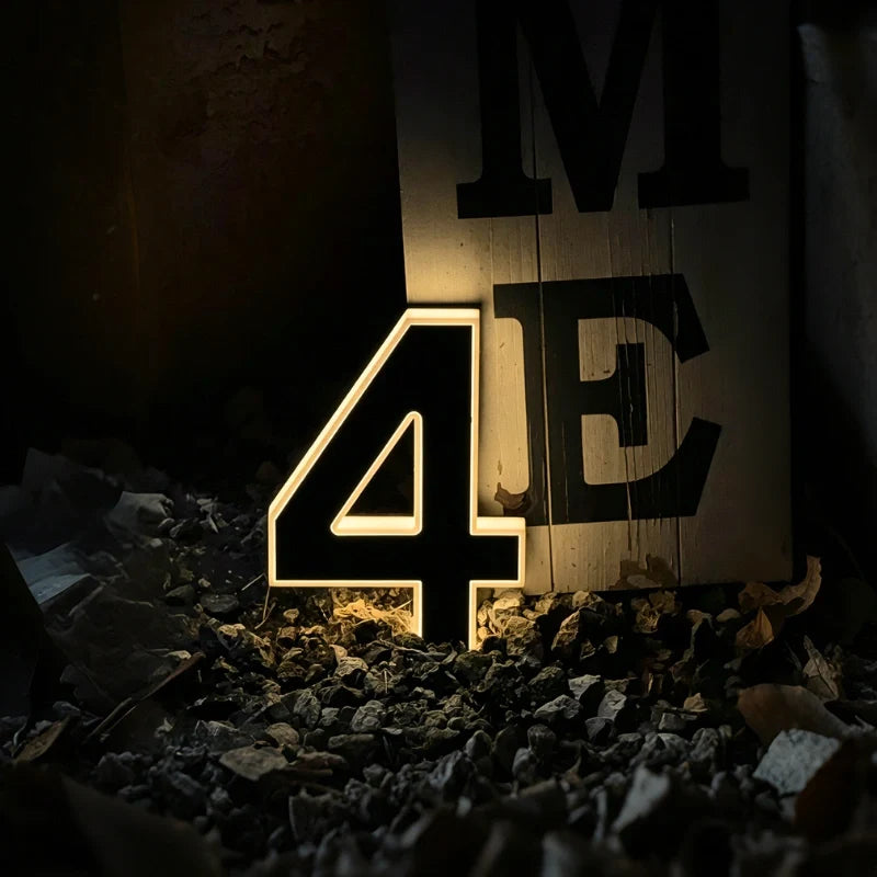 Solar House Number Light