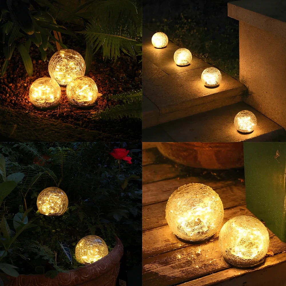 Solar Glass Globe Garden Light