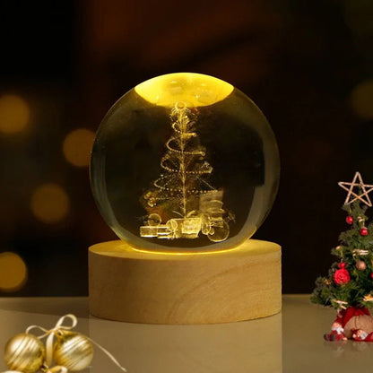3D Galaxy Crystal Lamp