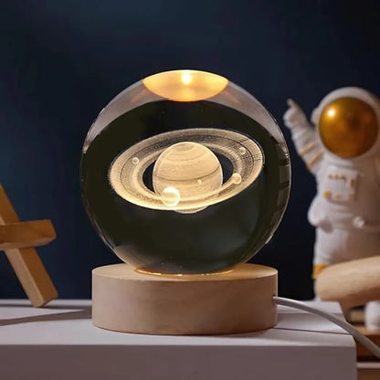 3D Galaxy Crystal Lamp