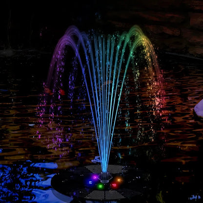 Solar Water Fountain with LED Lights
