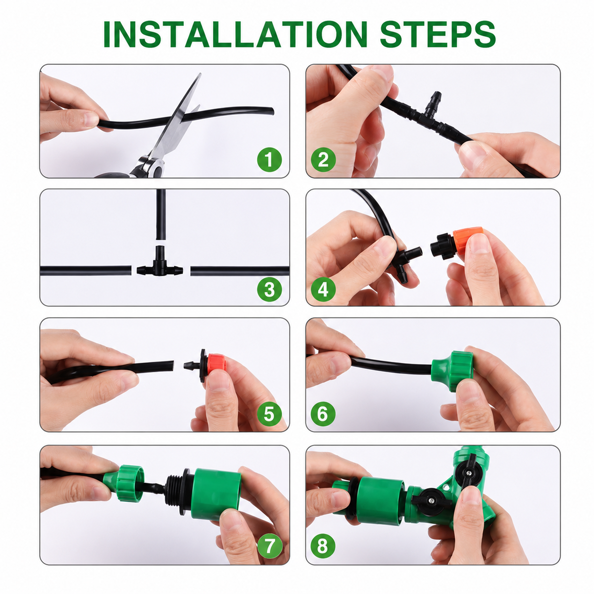 131FT / 40M Drip Irrigation Kit – Adjustable Garden Watering System