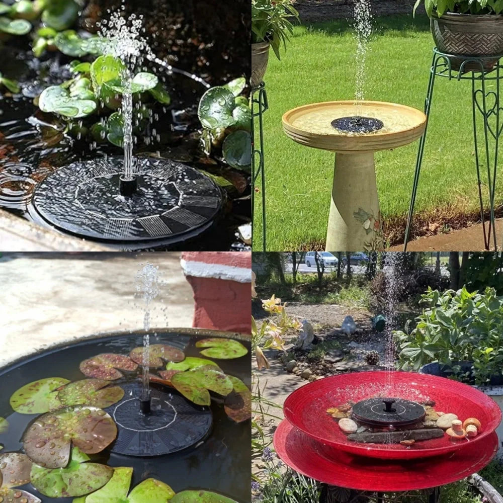 Solar Water Fountain with LED Lights