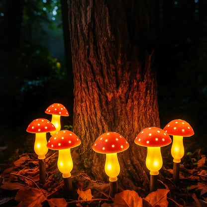 Solar Mushroom Garden Lights