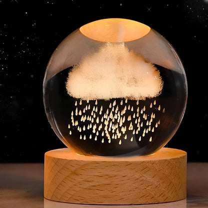 3D Galaxy Crystal Lamp