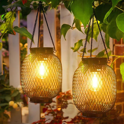 Solar Mesh Lantern Light
