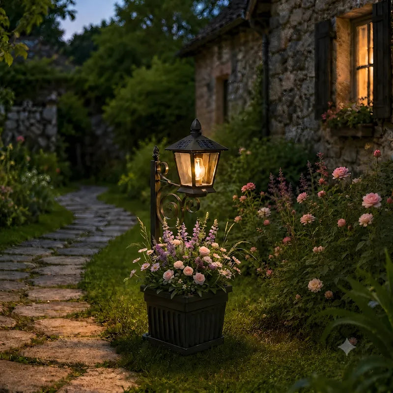 Solar Lantern Planter Light