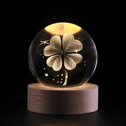 3D Galaxy Crystal Lamp