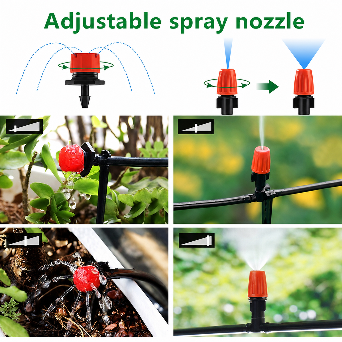 131FT / 40M Drip Irrigation Kit – Adjustable Garden Watering System