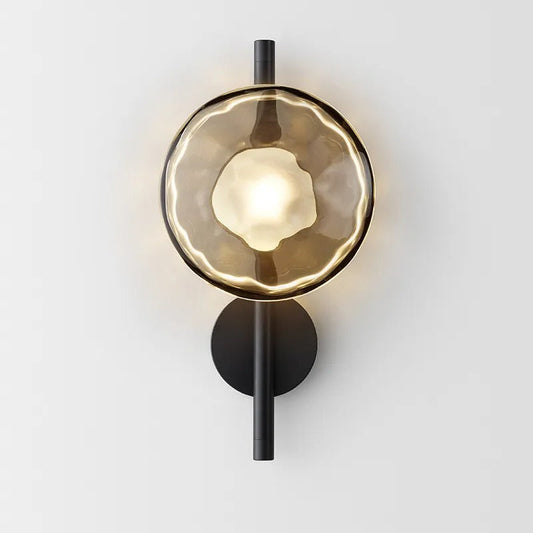 Modern glass wall sconce for bedroom