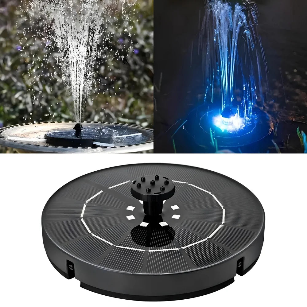 Solar Water Fountain with LED Lights