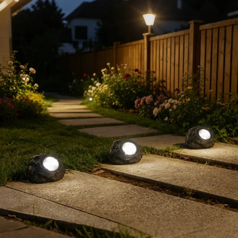 Solar Stone Garden Light