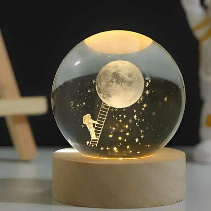 3D Galaxy Crystal Lamp