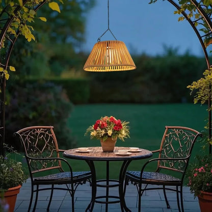 Solar Rattan Lantern Light