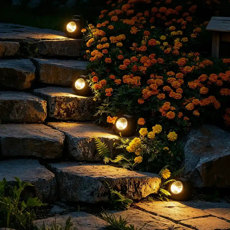 Solar Stone Garden Light