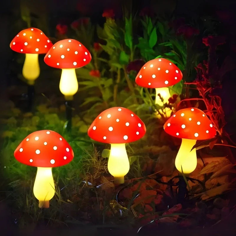 Solar Mushroom Garden Lights