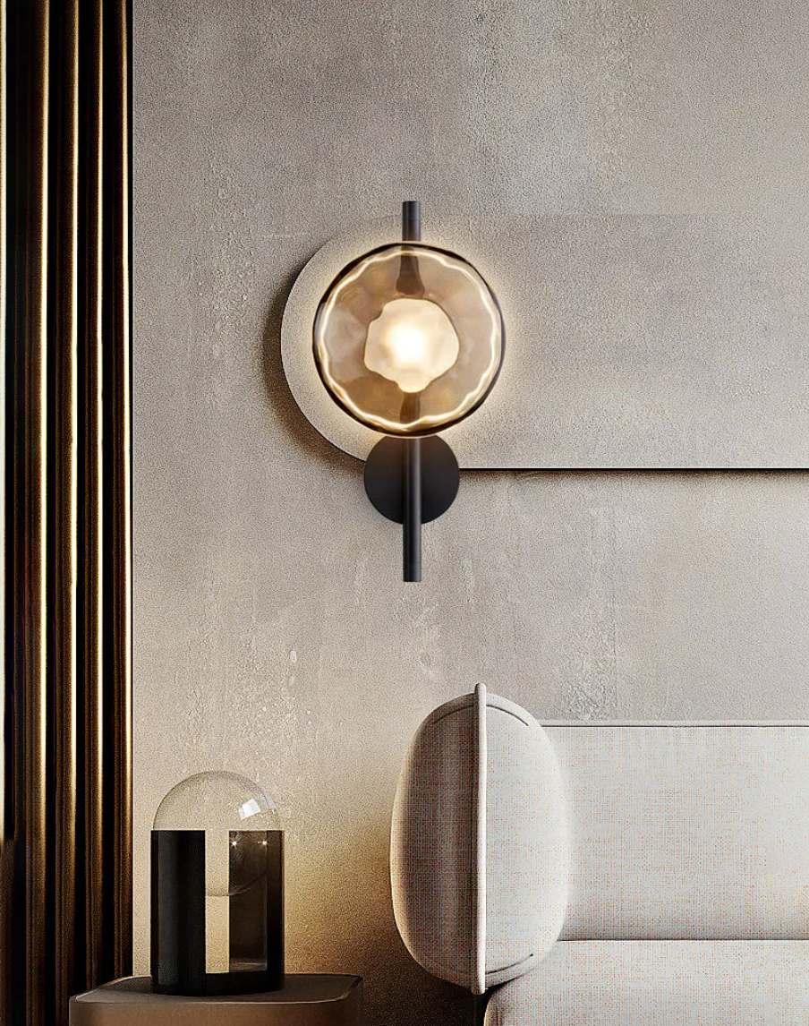 Clear glass wall sconce for home decor