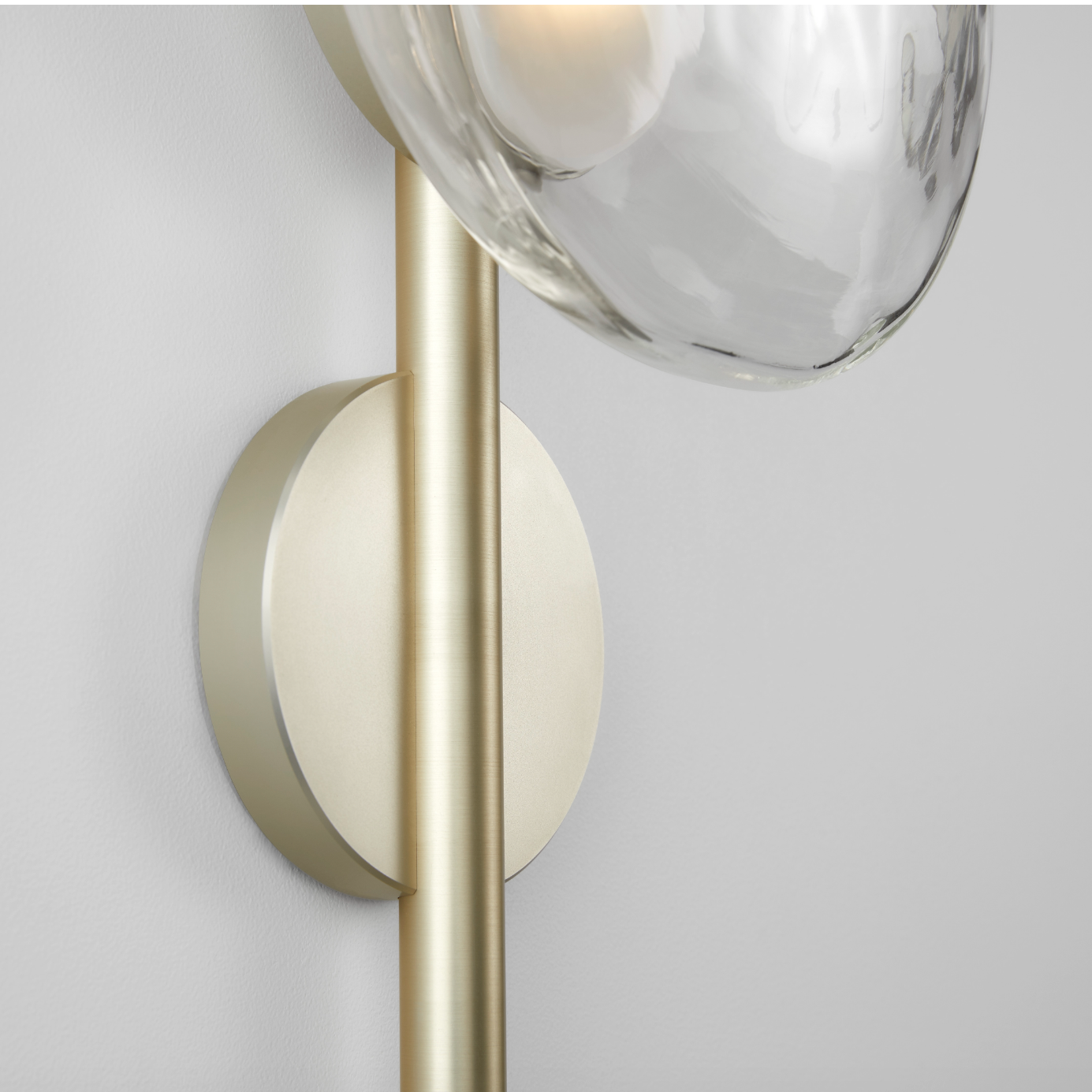 Glass wall sconce warm lighting for home